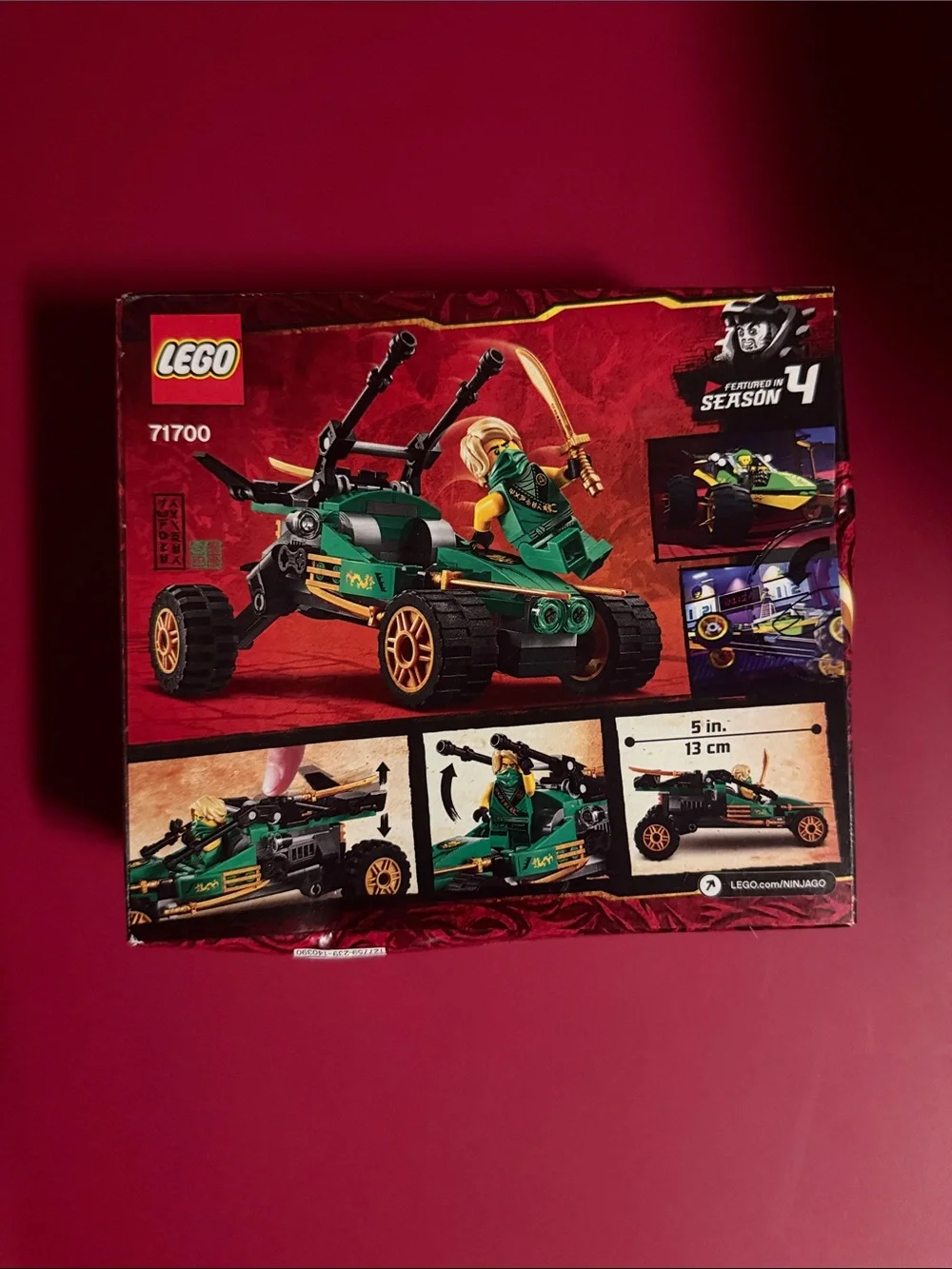 Lego Ninjago Jungle Raider Buggy - Green and Gold Accents